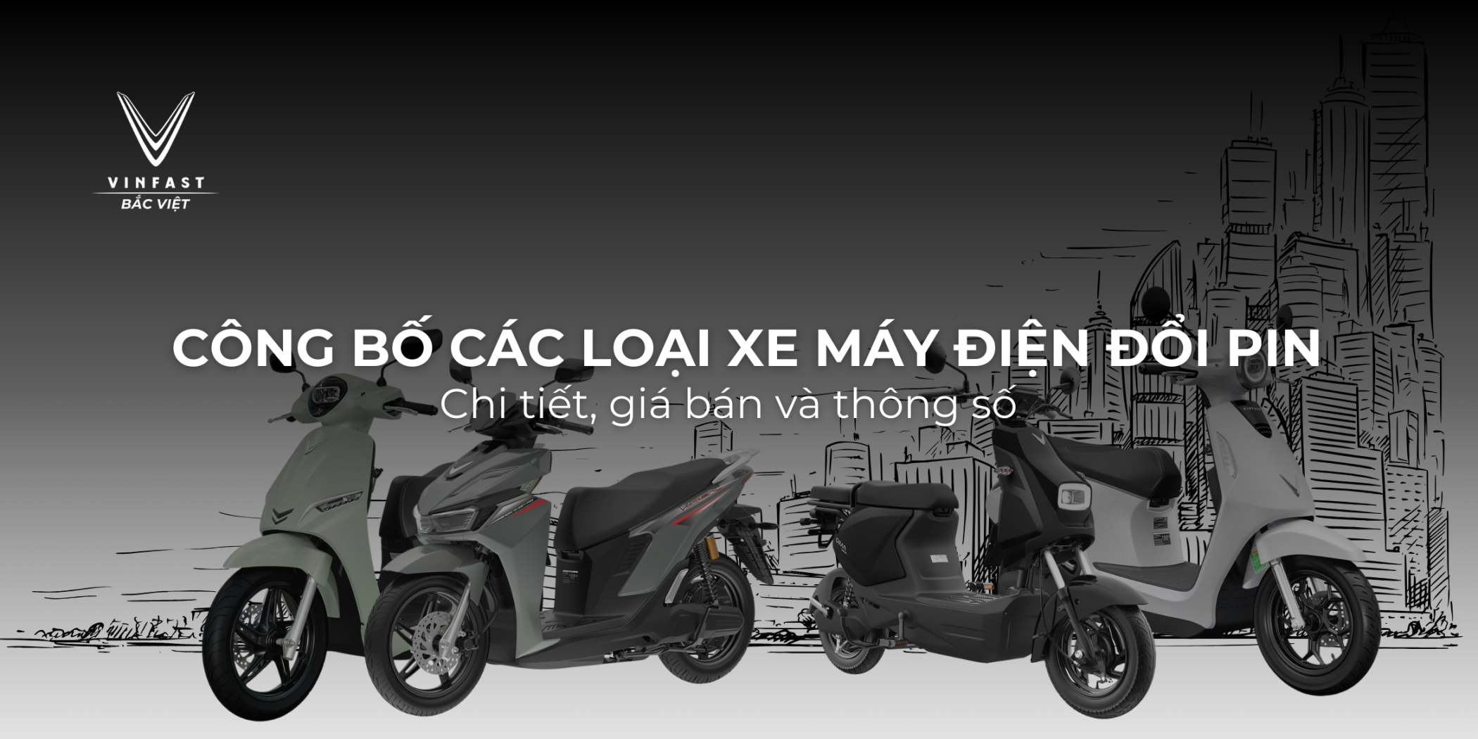 Các loại xe máy điện VinFast đổi pin