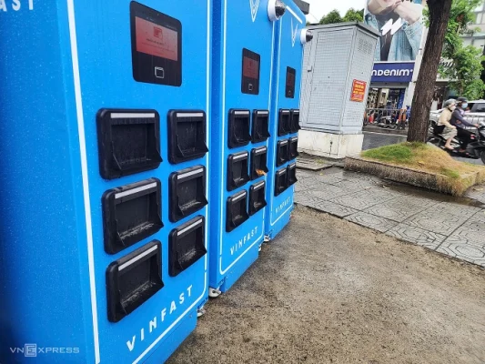 Trụ đổi pin xe máy điện VinFast