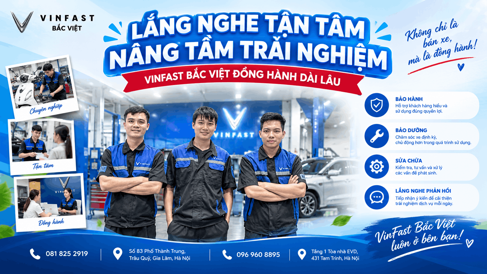 Dịch vụ hậu mãi Vinfast Bắc Việt